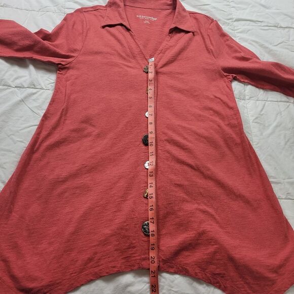Soft Surroundings Women's Danielle Statement Button Down 3/4 Sleeve Top Size S - Picture 10 of 13